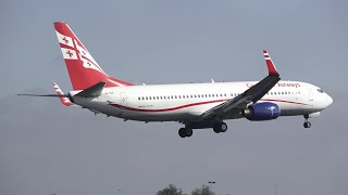 GEORGIAN AIRWAYS Boeing 737-800 (4L-TGC) Landing At Schiphol