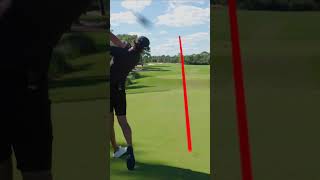 Tiger Woods hits the ball off the heel.