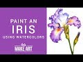 Iris Watercolor Paint Tutorial from Let's Make Art