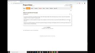 Project Euler Problem#94 Almost equilateral triangles