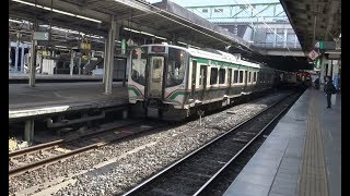 仙台駅に到着する常磐線上りE721系