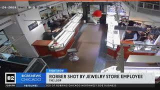 Robber shot by Chicago jewelry store employee