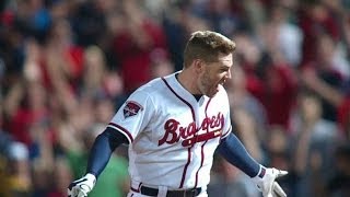 CHC@ATL: Freeman on walk off, Upton intentional walk