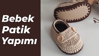 bebek makosen patik                             #bebek örgü modelleri #baby #crochet