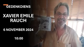 Gedenkdiens 6 November 2024 10:00 Xavier Emile Rauch