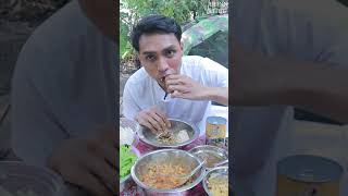 Heinn Thit - Eating show at Camping trip with Readymade Burmese Cuisines