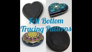 How to Spruce up Your Hand Made Stone with a felt bottom using a pattern by Miranda Pitrone