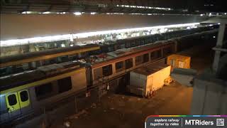 港鐵：沙中綫項目—東鐵綫現代列車停泊於沙田貨場 Rotem Train parked at Shatin Freight Terminal