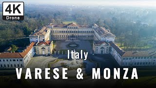 4K drone video and travel vlog on Varese and Monza cities in Italy  | Travel guide