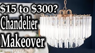 Thrift Store Makeover Furniture ✨ Chandelier on a budget DIY Ceiling Light Fixtures