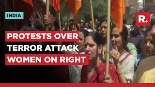 BJP Holds Protest In Jammu Against Poonch Terror Attack