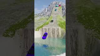 Colorful Small to Giant Cars vs Giant Water Pit #2