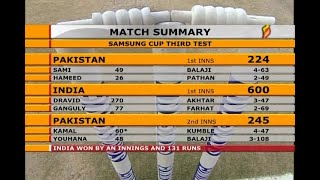 India vs Pakistan 3rd Test 2004 - Rawalpindi - India's 1st Test series win in Pakistan!
