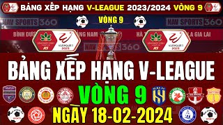 Bảng Xếp Hạng, Kết Quả Vòng 9 V-League 2023/2024 Ngày 18/2/2024 | N.Định 22đ, B.Dương 17đ (Bản Full)