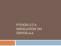 Python-2.7.6 installation on Centos-6.6