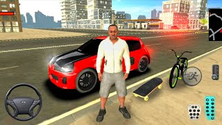 Red Car, SUV and Police Bike Simulator #4 - Driving In The City - Android Gameplay