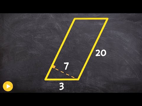 Determine the height of a parallelogram to find the area Determine the height of a parallelogram to find the area