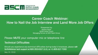 Career Coach Webinar: How to Nail the Job Interview and Land More Job Offers