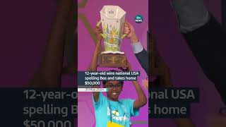 12-year-old wins national USA spelling Bee and takes home $50,000