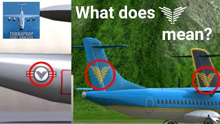 What does the CURRENCY logo mean in Turboprop Flight Simulator?