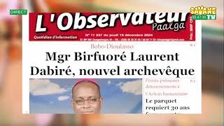 #Sonré : votre revue de presse en mooré sur Savane Médias DU 19/12/2024