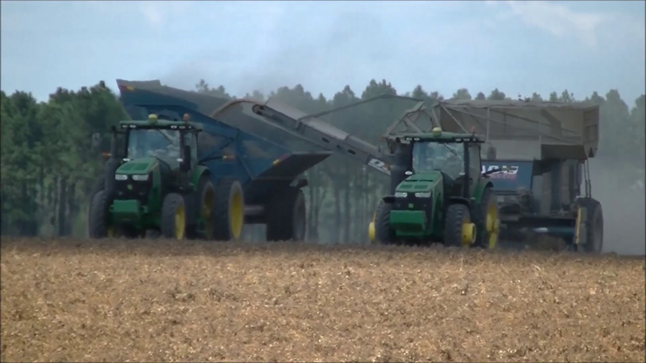 John Deere Tractor Harvesting Peanuts