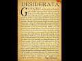 audio reading poem desiderata