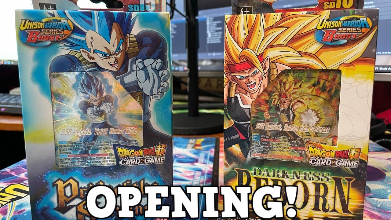 DRAGON BALL SUPER CARD GAME NEW STARTER DECK 15 AND 16 UNBOXING - YouTube