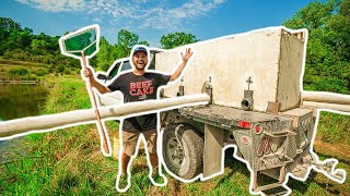 STOCKING TRUCK Delivers THOUSANDS of BULLFROGS to My BACKYARD POND!!!