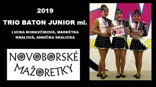 Novoborské mažoretky 2019 - Trio baton junior - Skalická, Moravčíková, Králová