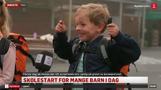 Victor (5) er spent før første skoledag