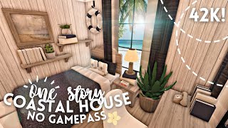 [ roblox bloxburg ] 🐚 no gamepass coastal one story house - ꒰ build \u0026 tour ꒱ - itapixca builds