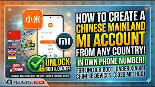 How to get/create a Xiaomi Chinese Mi Account from any country? in own phone number (Paid Service)