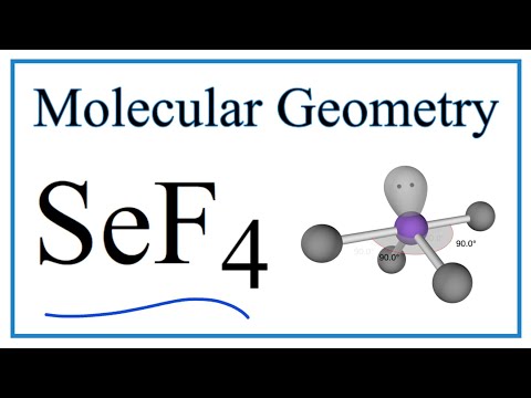 How many electron domains does SeF4?