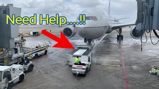 This Boeing 777 is too heavy for the pushback truck | Boeing 747 over Golden Gate Bridge