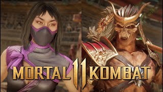 Mortal Kombat 11 - All Mileena VS Shao Kahn Intro Dialogue!