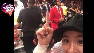 【5年前】林依晨攜夫美國NBA現場看球 曝與科比合影舊照