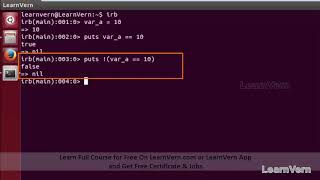 NOT Operator in Ruby Video Tutorial