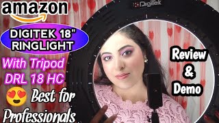 18 Inch Ringlight Review \u0026 Demo | Digitek DRL 18 HC with Tripod | payals palette