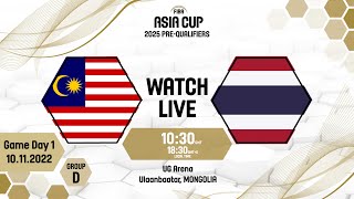 Malaysia v Thailand | Full Basketball Game |FIBA Asia Cup 2025 Pre-Qualifiers