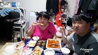 복부인  김치쪽갈비찜 왕소세지 먹방 mukbang