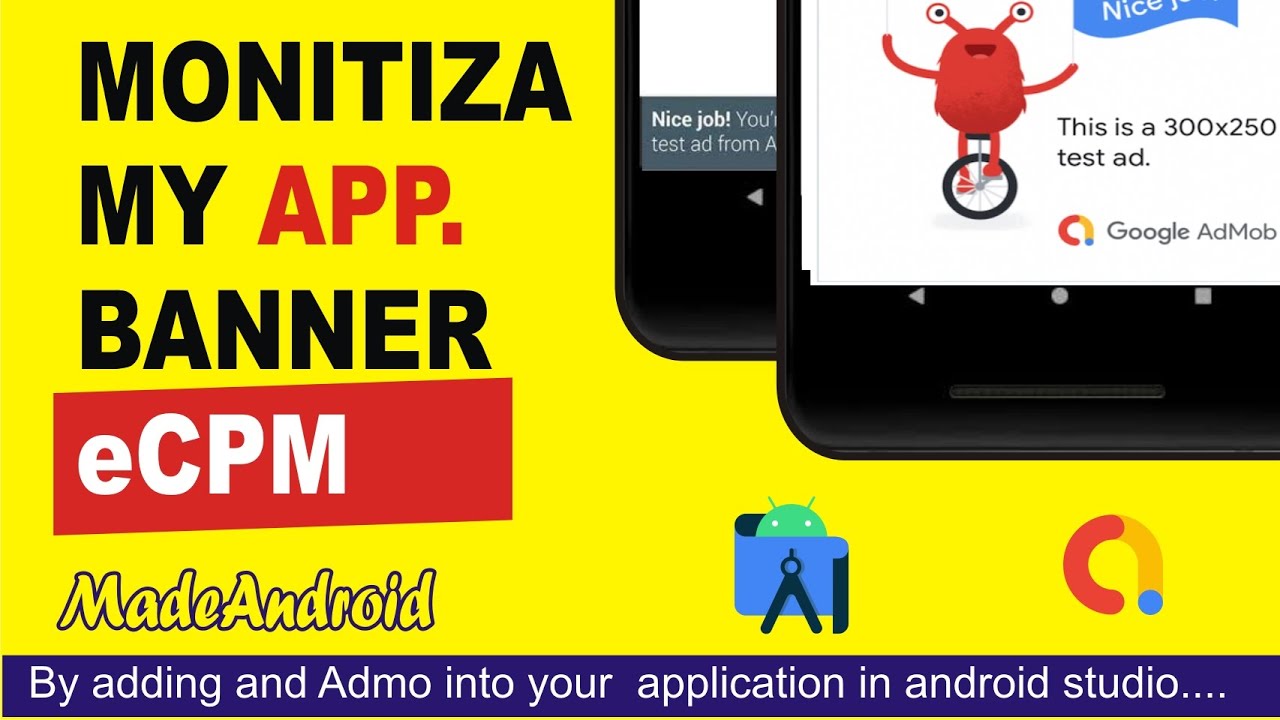 How To Add An Admob Banner (Android Studio Java With Difference Size ...