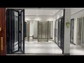 Latest technology smart custom electronic automatic opening big size aluminum glass folding doors