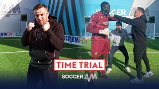 JAMIE O’HARA SQUARES UP TO BIG G 😲🥊 | Soccer AM Time Trial ⏱️