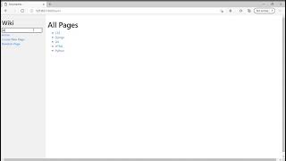 CS50 Web Programming: Project 1: Wiki page using Django and python