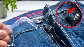 Just use a straw, tailors don't want you to know this to fix a broken zipper quickly