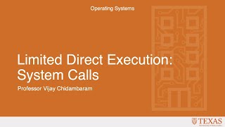 Limited Direct Execution - System Calls