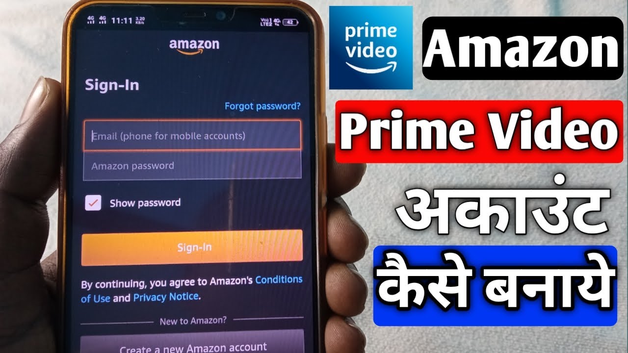 Amazon Prime Video Pe ID/Account Kaise Banaye | How To Create Amazon ...