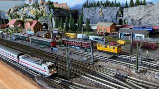 Fleischmann, Minitrix and Piko N gauge trains around St Johann