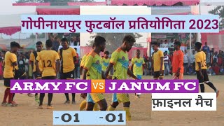 Army fc 🆚 Tiktok 11 // final match Gopinathpur football tournament 2023//at gopinathpur